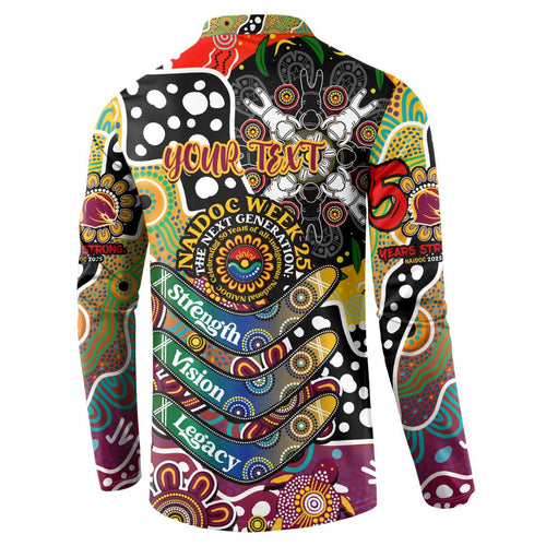 Personalised Broncos NRL Celebrating 50 Years of Naidoc Button Sweatshirt NAIDOC Week 2025 Aboriginal