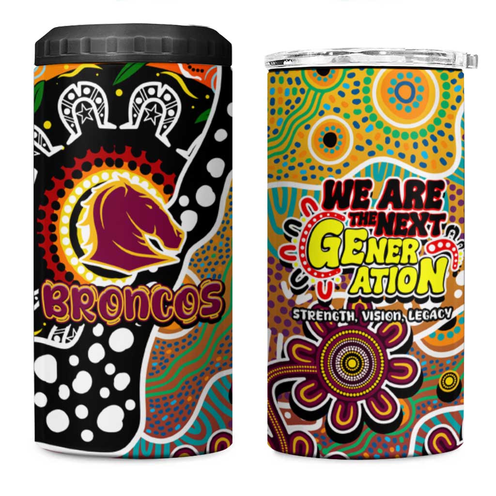 Broncos NRL Celebrating 50 Years of Naidoc 4 in 1 Can Cooler Tumbler NAIDOC Week 2025 Aboriginal