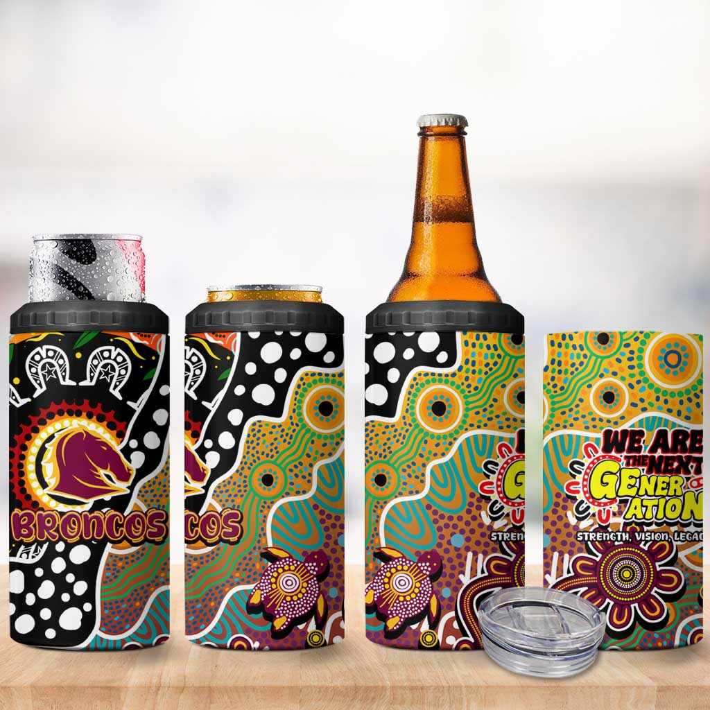 Broncos NRL Celebrating 50 Years of Naidoc 4 in 1 Can Cooler Tumbler NAIDOC Week 2025 Aboriginal