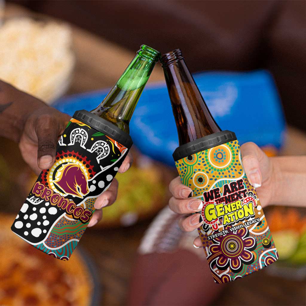 Broncos NRL Celebrating 50 Years of Naidoc 4 in 1 Can Cooler Tumbler NAIDOC Week 2025 Aboriginal