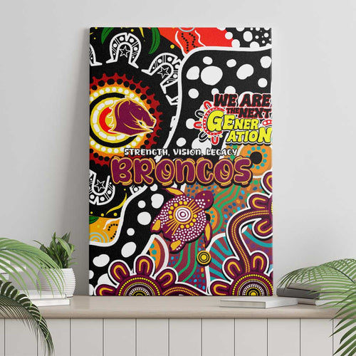 Broncos NRL Celebrating 50 Years of Naidoc Canvas Wall Art NAIDOC Week 2025 Aboriginal