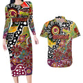 Personalised Broncos NRL Celebrating 50 Years of Naidoc Couples Matching Long Sleeve Bodycon Dress and Hawaiian Shirt NAIDOC Week 2025 Aboriginal