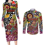Personalised Broncos NRL Celebrating 50 Years of Naidoc Couples Matching Long Sleeve Bodycon Dress and Long Sleeve Button Shirt NAIDOC Week 2025 Aboriginal
