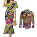 Personalised Broncos NRL Celebrating 50 Years of Naidoc Couples Matching Mermaid Dress and Long Sleeve Button Shirt NAIDOC Week 2025 Aboriginal