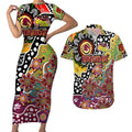 Personalised Broncos NRL Celebrating 50 Years of Naidoc Couples Matching Short Sleeve Bodycon Dress and Hawaiian Shirt NAIDOC Week 2025 Aboriginal