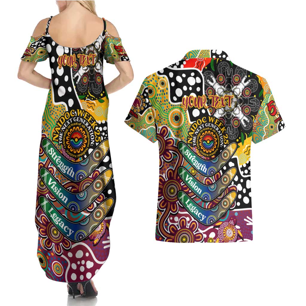 Personalised Broncos NRL Celebrating 50 Years of Naidoc Couples Matching Summer Maxi Dress and Hawaiian Shirt NAIDOC Week 2025 Aboriginal