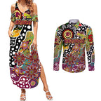Personalised Broncos NRL Celebrating 50 Years of Naidoc Couples Matching Summer Maxi Dress and Long Sleeve Button Shirt NAIDOC Week 2025 Aboriginal