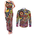 Personalised Broncos NRL Celebrating 50 Years of Naidoc Couples Matching Tank Maxi Dress and Long Sleeve Button Shirt NAIDOC Week 2025 Aboriginal