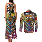 Personalised Broncos NRL Celebrating 50 Years of Naidoc Couples Matching Tank Maxi Dress and Long Sleeve Button Shirt NAIDOC Week 2025 Aboriginal
