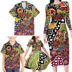 Personalised Broncos NRL Celebrating 50 Years of Naidoc Family Matching Long Sleeve Bodycon Dress and Hawaiian Shirt NAIDOC Week 2025 Aboriginal