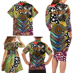 Personalised Broncos NRL Celebrating 50 Years of Naidoc Family Matching Long Sleeve Bodycon Dress and Hawaiian Shirt NAIDOC Week 2025 Aboriginal