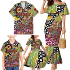 Personalised Broncos NRL Celebrating 50 Years of Naidoc Family Matching Mermaid Dress and Hawaiian Shirt NAIDOC Week 2025 Aboriginal