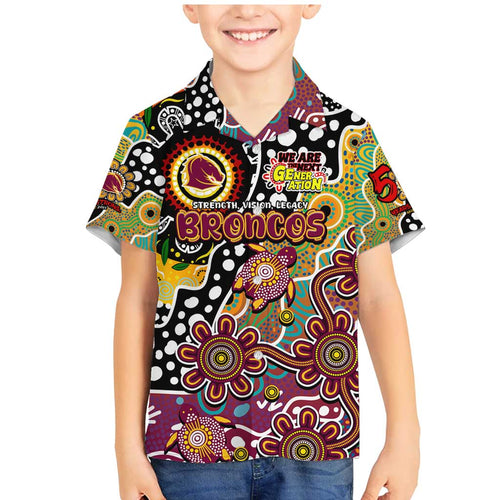 Personalised Broncos NRL Celebrating 50 Years of Naidoc Family Matching Mermaid Dress and Hawaiian Shirt NAIDOC Week 2025 Aboriginal