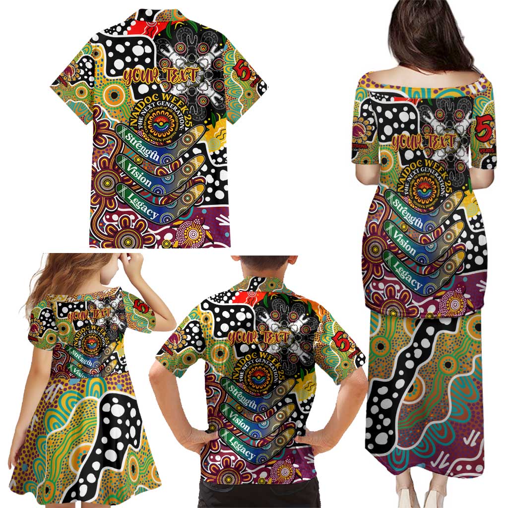 Personalised Broncos NRL Celebrating 50 Years of Naidoc Family Matching Puletasi and Hawaiian Shirt NAIDOC Week 2025 Aboriginal