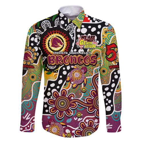 Personalised Broncos NRL Celebrating 50 Years of Naidoc Family Matching Puletasi and Hawaiian Shirt NAIDOC Week 2025 Aboriginal