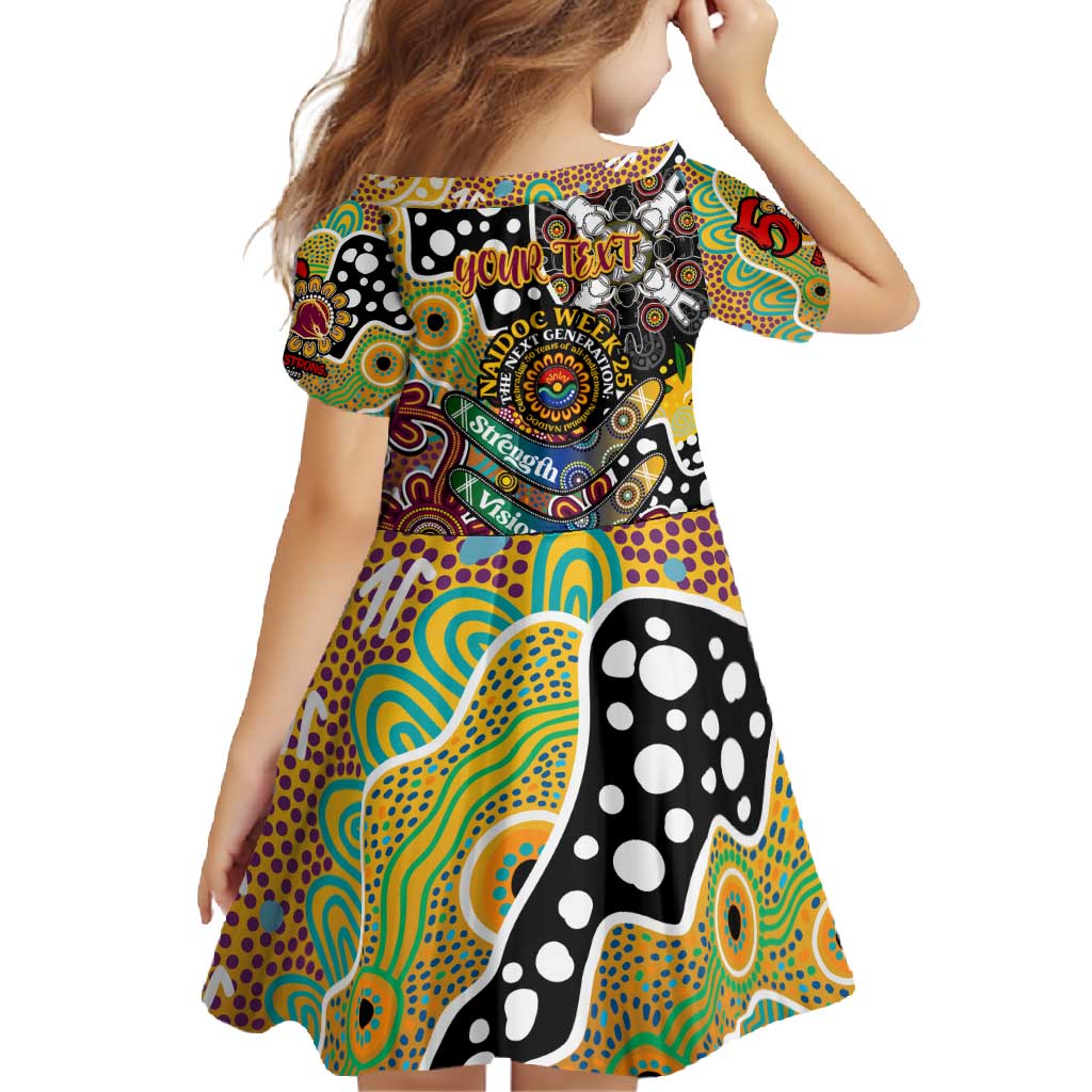 Personalised Broncos NRL Celebrating 50 Years of Naidoc Family Matching Summer Maxi Dress and Hawaiian Shirt NAIDOC Week 2025 Aboriginal