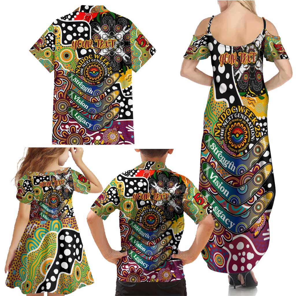 Personalised Broncos NRL Celebrating 50 Years of Naidoc Family Matching Summer Maxi Dress and Hawaiian Shirt NAIDOC Week 2025 Aboriginal
