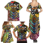 Personalised Broncos NRL Celebrating 50 Years of Naidoc Family Matching Summer Maxi Dress and Hawaiian Shirt NAIDOC Week 2025 Aboriginal