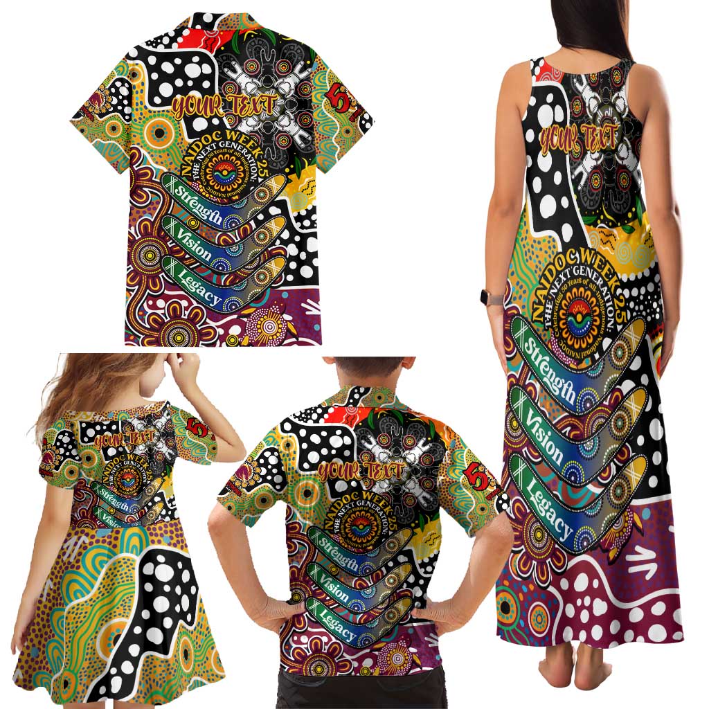 Personalised Broncos NRL Celebrating 50 Years of Naidoc Family Matching Tank Maxi Dress and Hawaiian Shirt NAIDOC Week 2025 Aboriginal