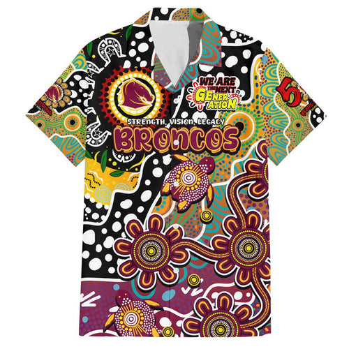 Personalised Broncos NRL Celebrating 50 Years of Naidoc Hawaiian Shirt NAIDOC Week 2025 Aboriginal