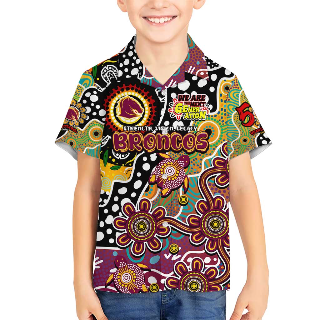 Personalised Broncos NRL Celebrating 50 Years of Naidoc Hawaiian Shirt NAIDOC Week 2025 Aboriginal