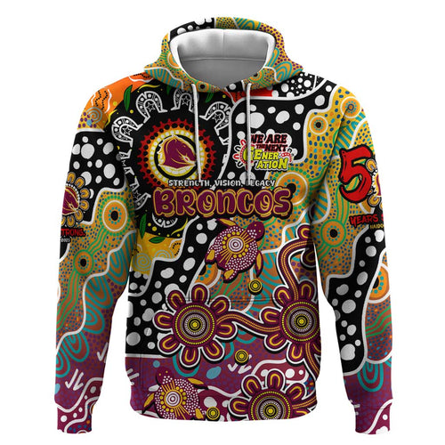 Personalised Broncos NRL Celebrating 50 Years of Naidoc Hoodie NAIDOC Week 2025 Aboriginal