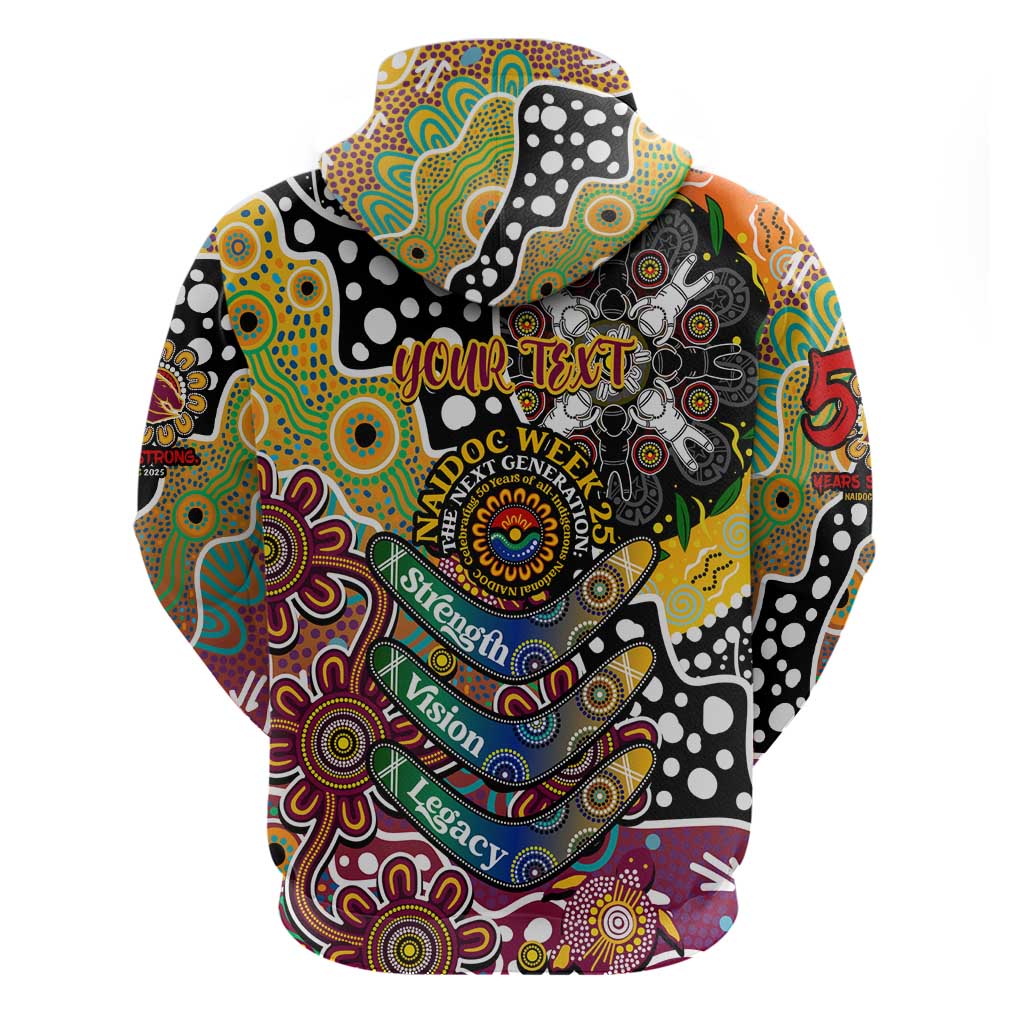 Personalised Broncos NRL Celebrating 50 Years of Naidoc Hoodie NAIDOC Week 2025 Aboriginal