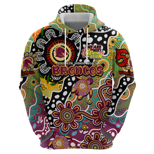 Personalised Broncos NRL Celebrating 50 Years of Naidoc Hoodie NAIDOC Week 2025 Aboriginal