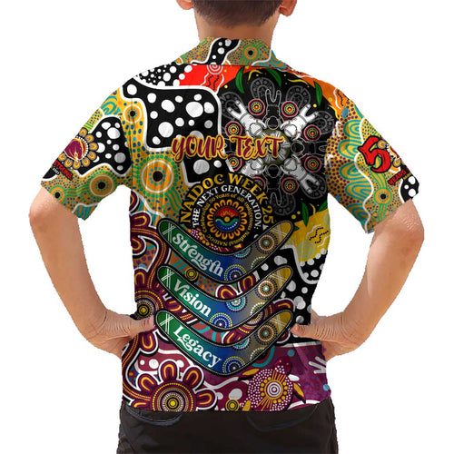 Personalised Broncos NRL Celebrating 50 Years of Naidoc Kid Hawaiian Shirt NAIDOC Week 2025 Aboriginal