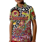 Personalised Broncos NRL Celebrating 50 Years of Naidoc Kid Polo Shirt NAIDOC Week 2025 Aboriginal