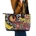 Broncos NRL Celebrating 50 Years of Naidoc Leather Tote Bag NAIDOC Week 2025 Aboriginal