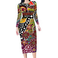 Personalised Broncos NRL Celebrating 50 Years of Naidoc Long Sleeve Bodycon Dress NAIDOC Week 2025 Aboriginal