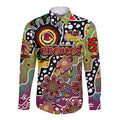Personalised Broncos NRL Celebrating 50 Years of Naidoc Long Sleeve Button Shirt NAIDOC Week 2025 Aboriginal