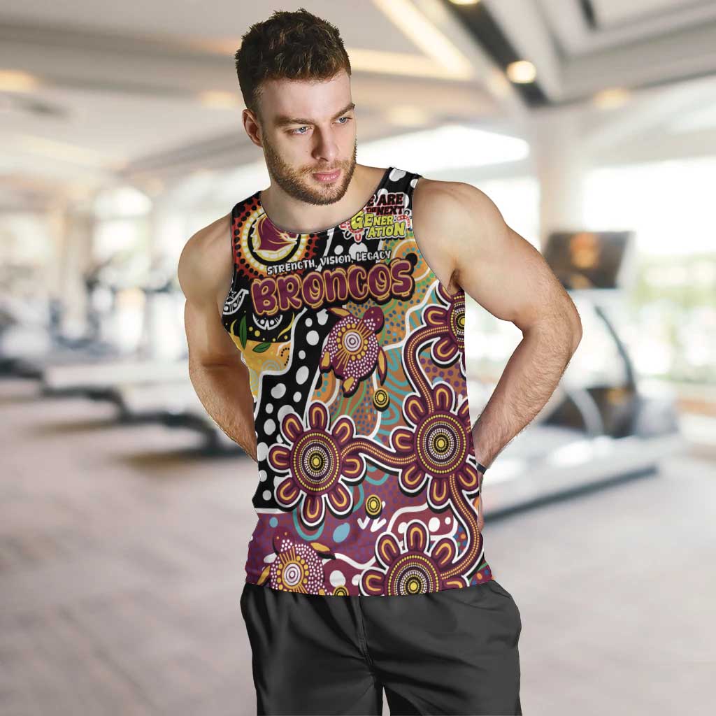 Personalised Broncos NRL Celebrating 50 Years of Naidoc Men Tank Top NAIDOC Week 2025 Aboriginal
