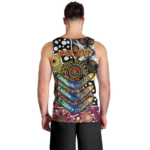 Personalised Broncos NRL Celebrating 50 Years of Naidoc Men Tank Top NAIDOC Week 2025 Aboriginal