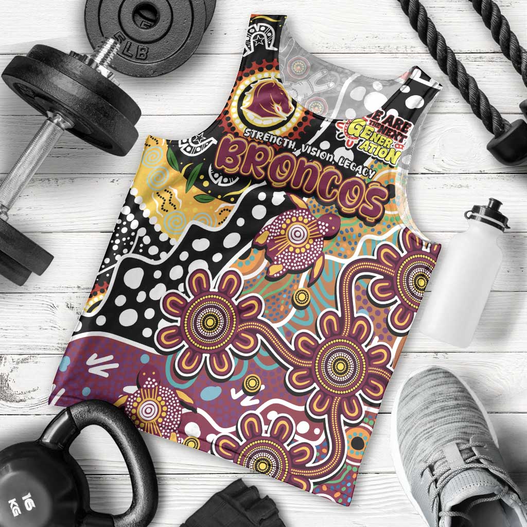 Personalised Broncos NRL Celebrating 50 Years of Naidoc Men Tank Top NAIDOC Week 2025 Aboriginal