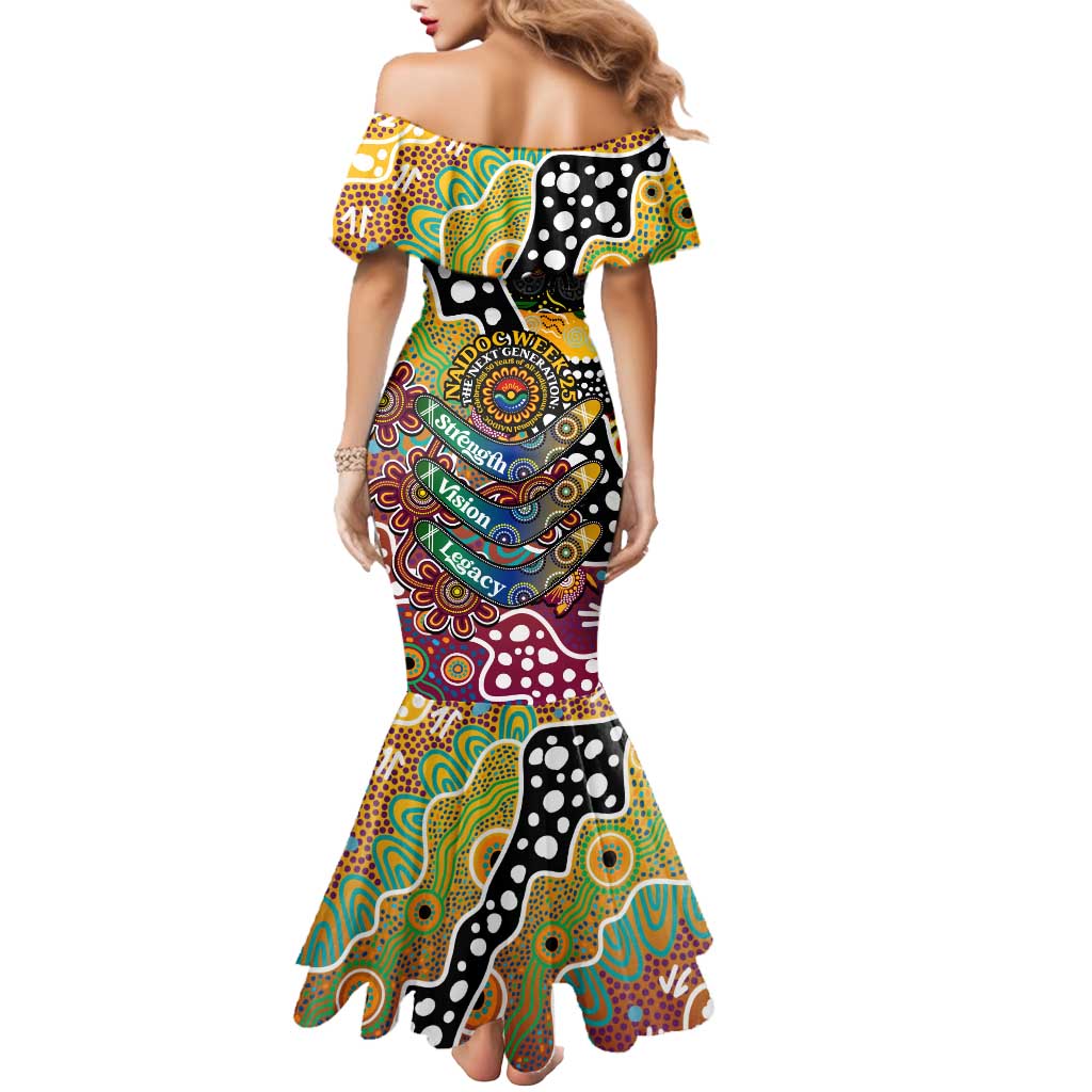 Personalised Broncos NRL Celebrating 50 Years of Naidoc Mermaid Dress NAIDOC Week 2025 Aboriginal