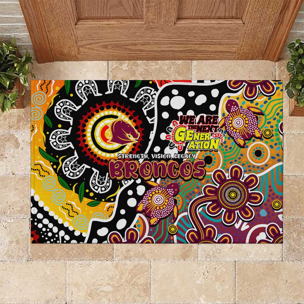 Broncos NRL Celebrating 50 Years of Naidoc Rubber Doormat NAIDOC Week 2025 Aboriginal