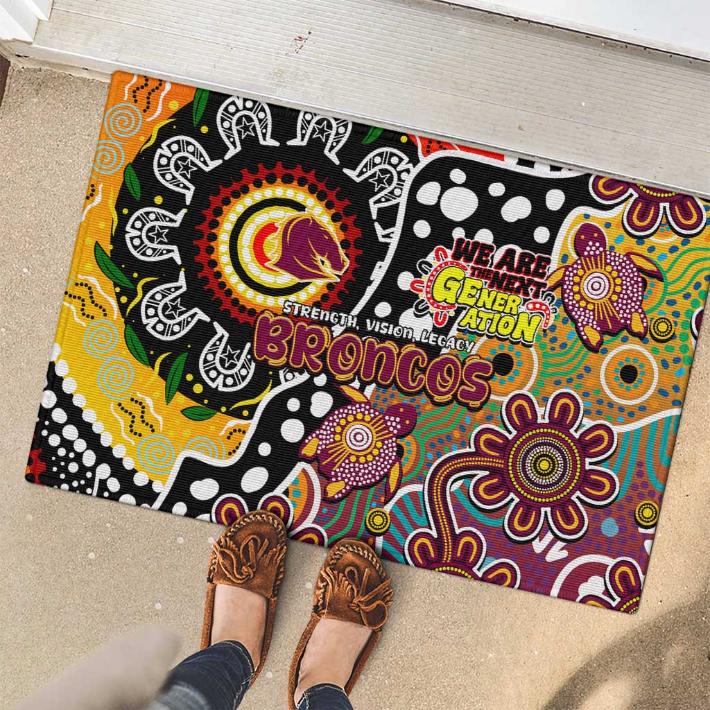 Broncos NRL Celebrating 50 Years of Naidoc Rubber Doormat NAIDOC Week 2025 Aboriginal
