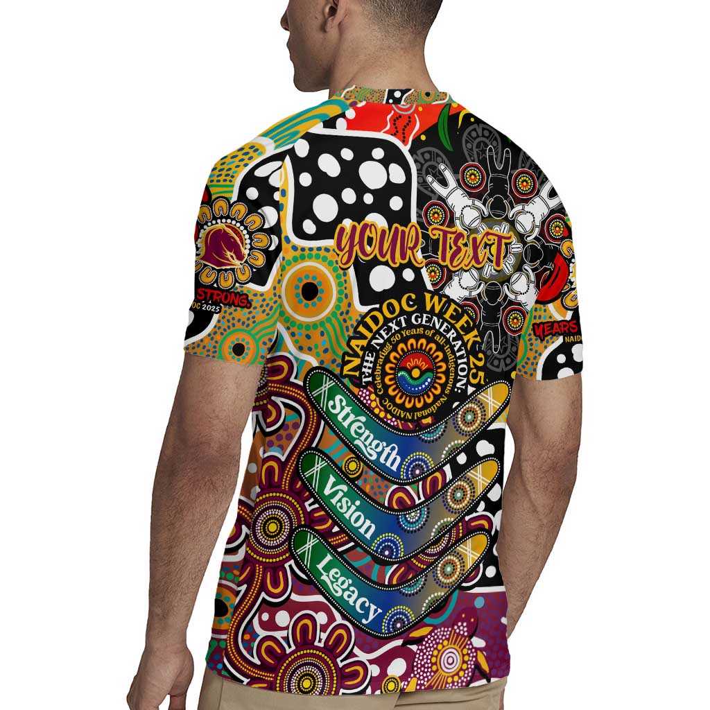 Personalised Broncos NRL Celebrating 50 Years of Naidoc Rugby Jersey NAIDOC Week 2025 Aboriginal