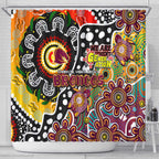 Broncos NRL Celebrating 50 Years of Naidoc Shower Curtain NAIDOC Week 2025 Aboriginal
