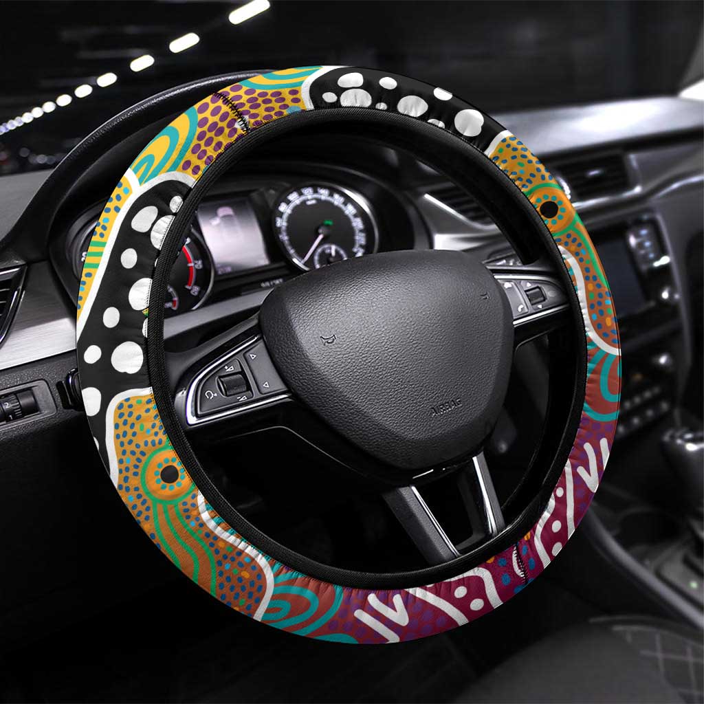 Broncos NRL Celebrating 50 Years of Naidoc Steering Wheel Cover NAIDOC Week 2025 Aboriginal