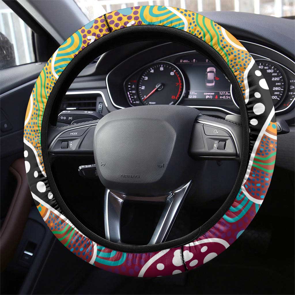 Broncos NRL Celebrating 50 Years of Naidoc Steering Wheel Cover NAIDOC Week 2025 Aboriginal