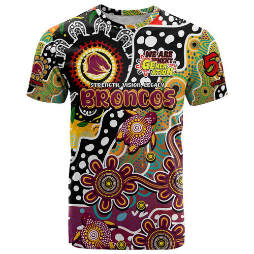 Personalised Broncos NRL Celebrating 50 Years of Naidoc T Shirt NAIDOC Week 2025 Aboriginal