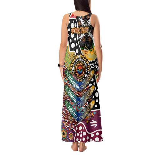 Personalised Broncos NRL Celebrating 50 Years of Naidoc Tank Maxi Dress NAIDOC Week 2025 Aboriginal