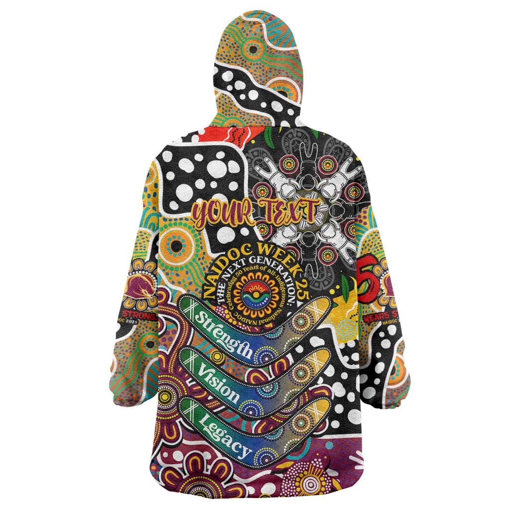 Personalised Broncos NRL Celebrating 50 Years of Naidoc Wearable Blanket Hoodie NAIDOC Week 2025 Aboriginal