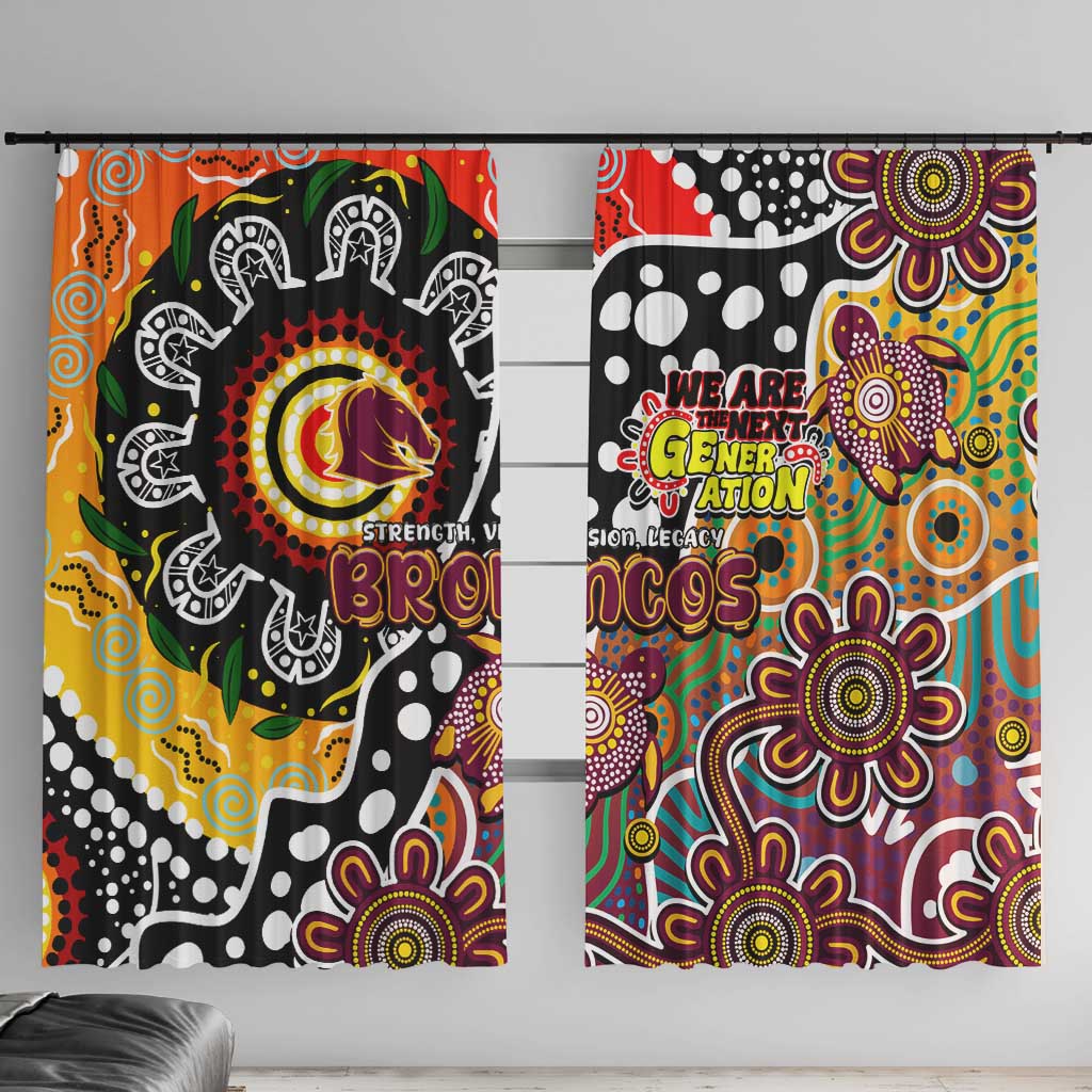 Broncos NRL Celebrating 50 Years of Naidoc Window Curtain NAIDOC Week 2025 Aboriginal