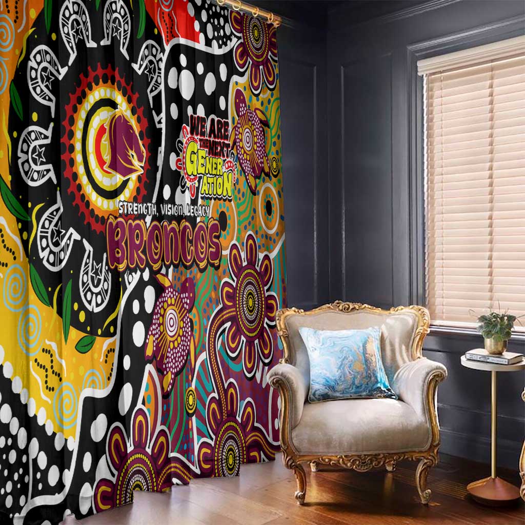 Broncos NRL Celebrating 50 Years of Naidoc Window Curtain NAIDOC Week 2025 Aboriginal