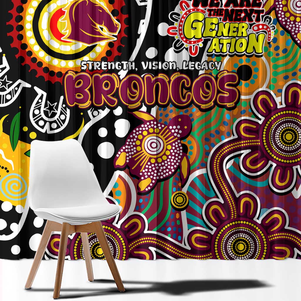 Broncos NRL Celebrating 50 Years of Naidoc Window Curtain NAIDOC Week 2025 Aboriginal