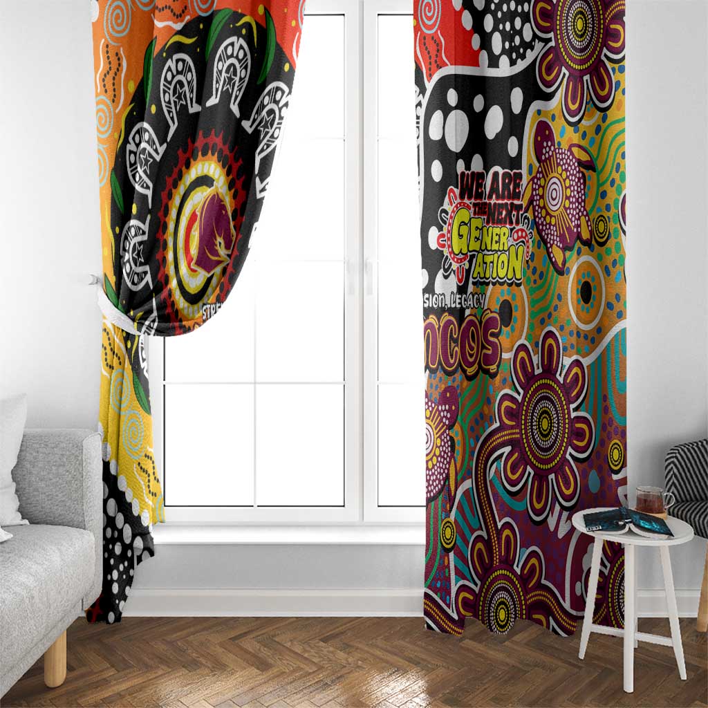 Broncos NRL Celebrating 50 Years of Naidoc Window Curtain NAIDOC Week 2025 Aboriginal